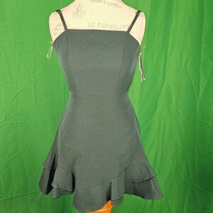 NWT Dear Moon‎ Womens Hunter Green Mini Dress 5